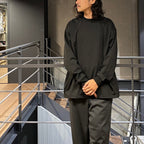 TECH CREW NECK TEE L/S #BLACK [BE-31024W]