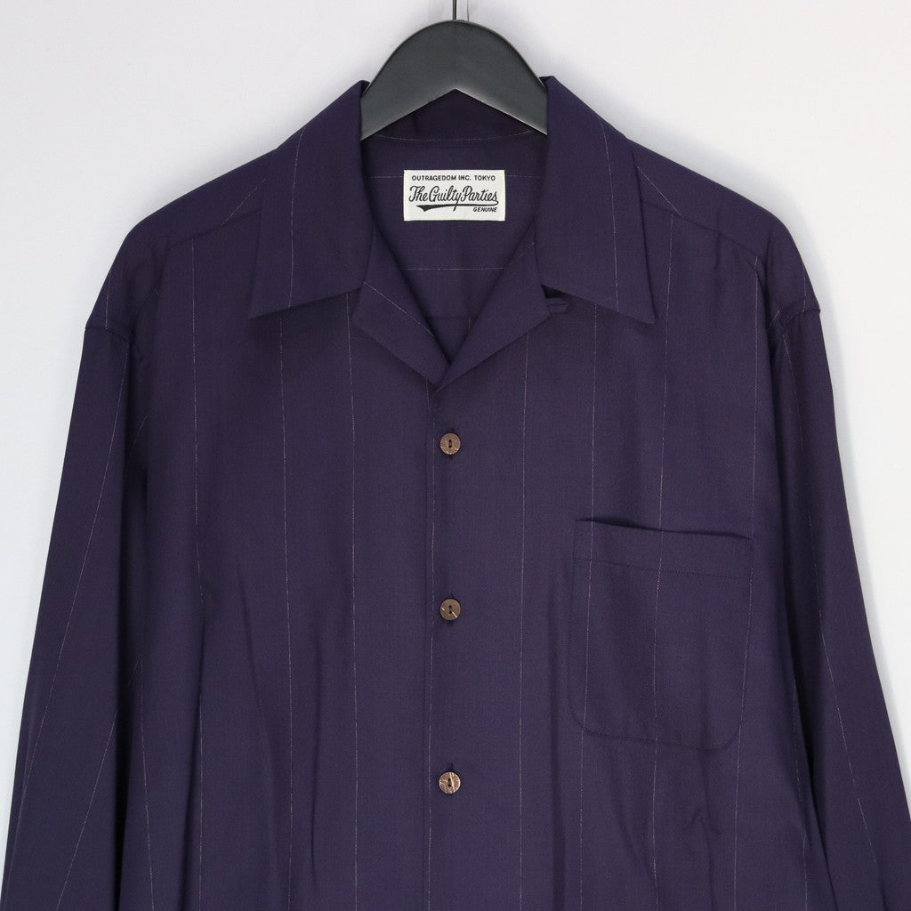 KASURI 開領長袖襯衫 #海軍藍 [25SSE-WMS-OC03]