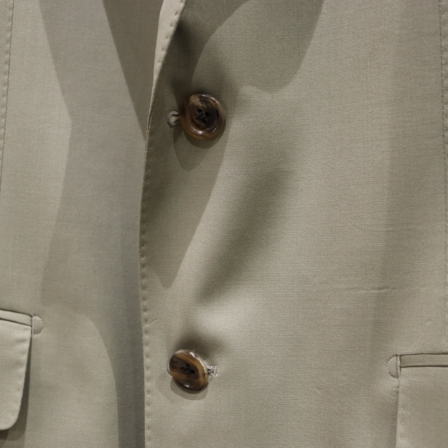 SINGLE BREASTED JACKET ( TYPE-3 ) &amp; TROUSERS #GRAYGREEN [23FW-WMO-SU03 / 23FW-WMP-TR08]