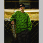 "8SE-03K" 蒙太奇拼接針織毛衣 #NEON [GOOPI-24AW-DEC-05]