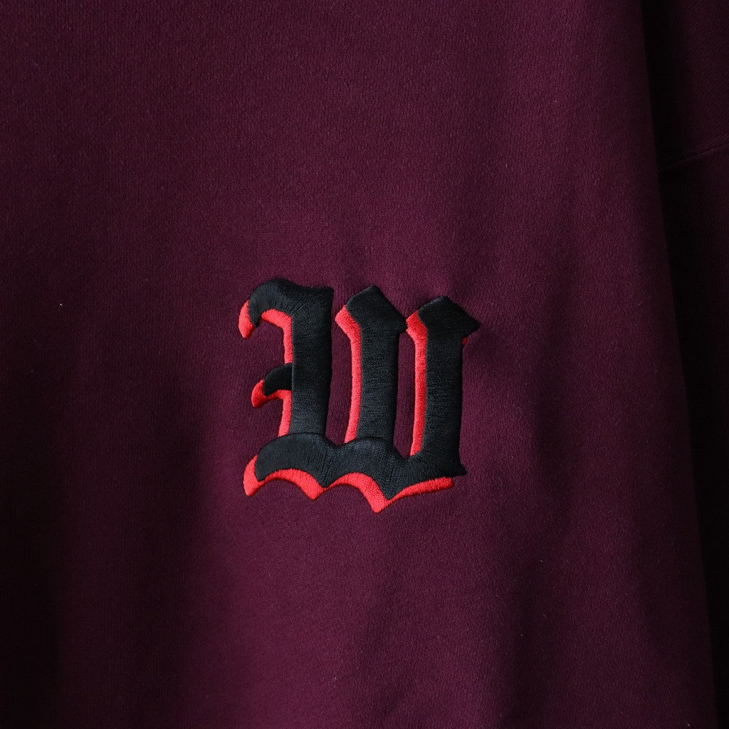 MIDDLE WEIGHT CREW NECK SWEAT SHIRT ( TYPE-2 ) #BURGUNDY [24FW-WMC-SS08]