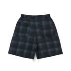 TASLAN NYLON CHECK EASY SHORTS #BLACK [CCC-261P004]