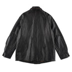 編織皮革連身工作服 #黑色 [BW252-BLC]