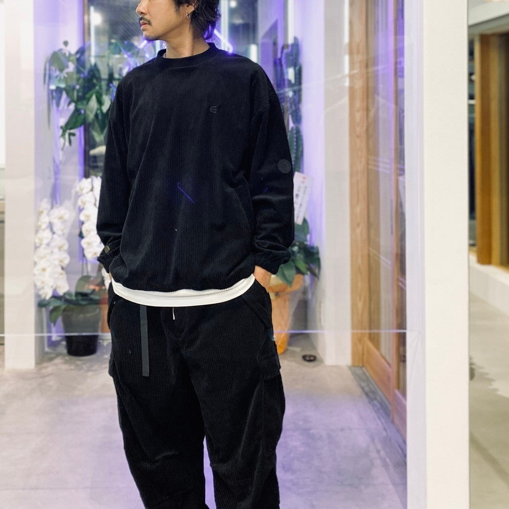 EQUALIZER CORD CREW SWEAT #Black [25FW_SW01]