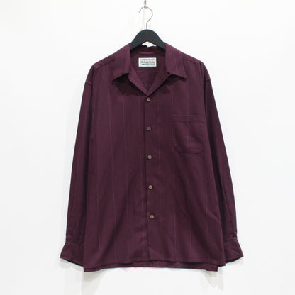 KASURI OPEN COLLAR SHIRT L/S #BURGUNDY [23FW-WMS-OC07]