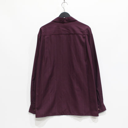 KASURI OPEN COLLAR SHIRT L/S #BURGUNDY [23FW-WMS-OC07]