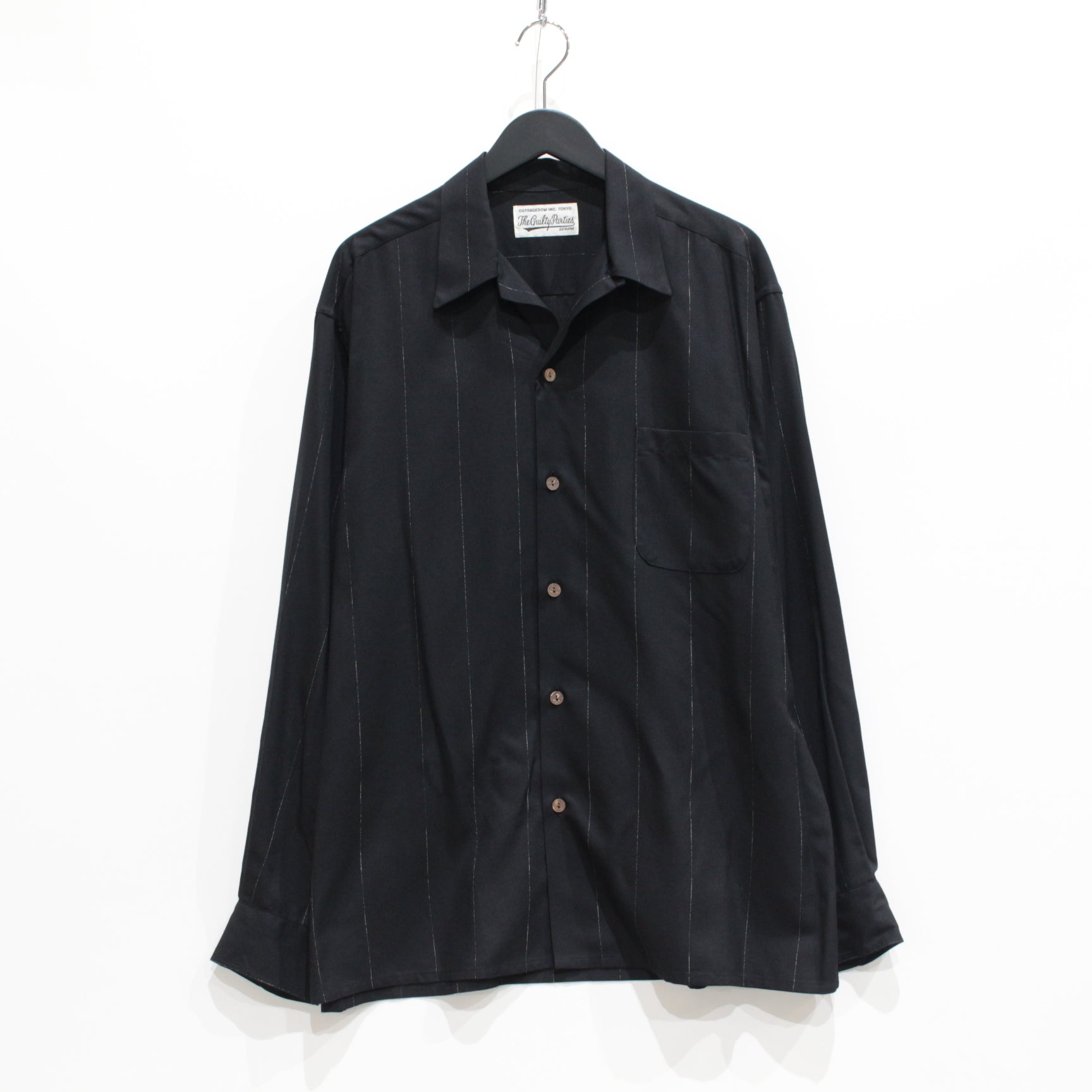 KASURI OPEN COLLAR SHIRT L/S #BLACK [23FW-WMS-OC07]