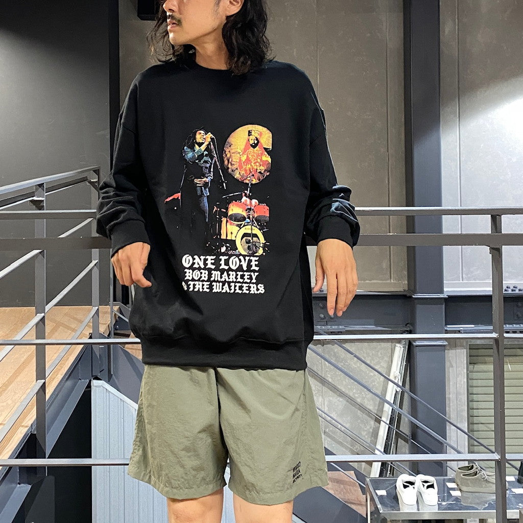 BOB MARLEY | CREW NECK SWEAT SHIRT ( TYPE-1 ) #BLACK [BOBMARLEY-WM-SS11]