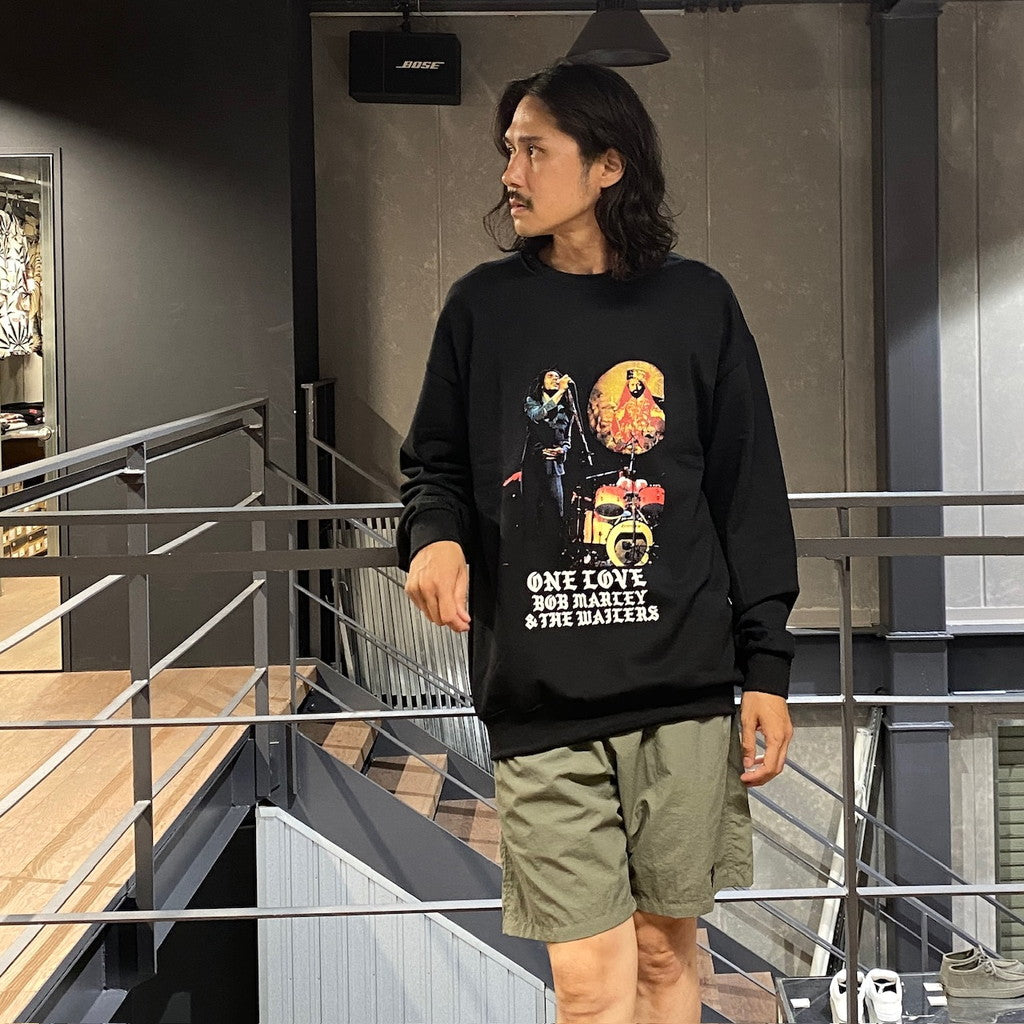 BOB MARLEY | CREW NECK SWEAT SHIRT ( TYPE-1 ) #BLACK [BOBMARLEY-WM-SS11]