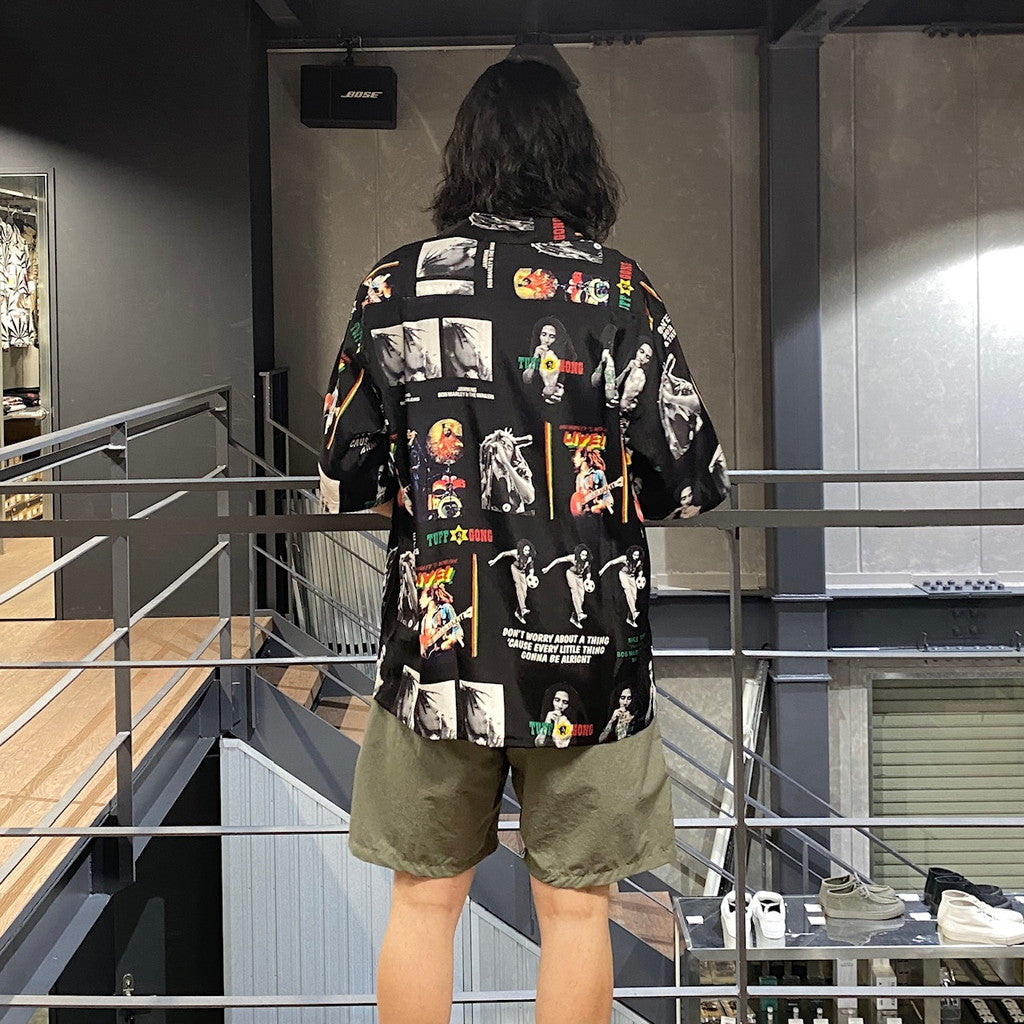 鮑伯馬利 | 夏威夷襯衫 短袖（1 型）#黑色 [BOBMARLEY-WM-HI09]