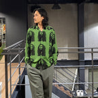 BOB MARLEY | HAWAIIAN SHIRT L/S -TYPE 2- #GREEN [BOBMARLEY-WM-HI06]