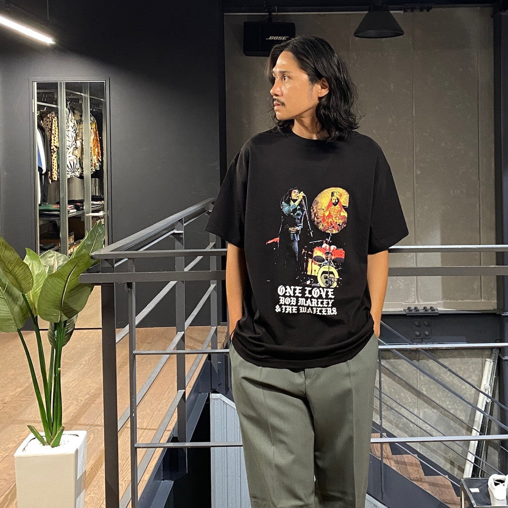 BOB MARLEY | CREW NECK T-SHIRT ( TYPE-1 ) #BLACK [BOBMARLEY-WM-TEE02]