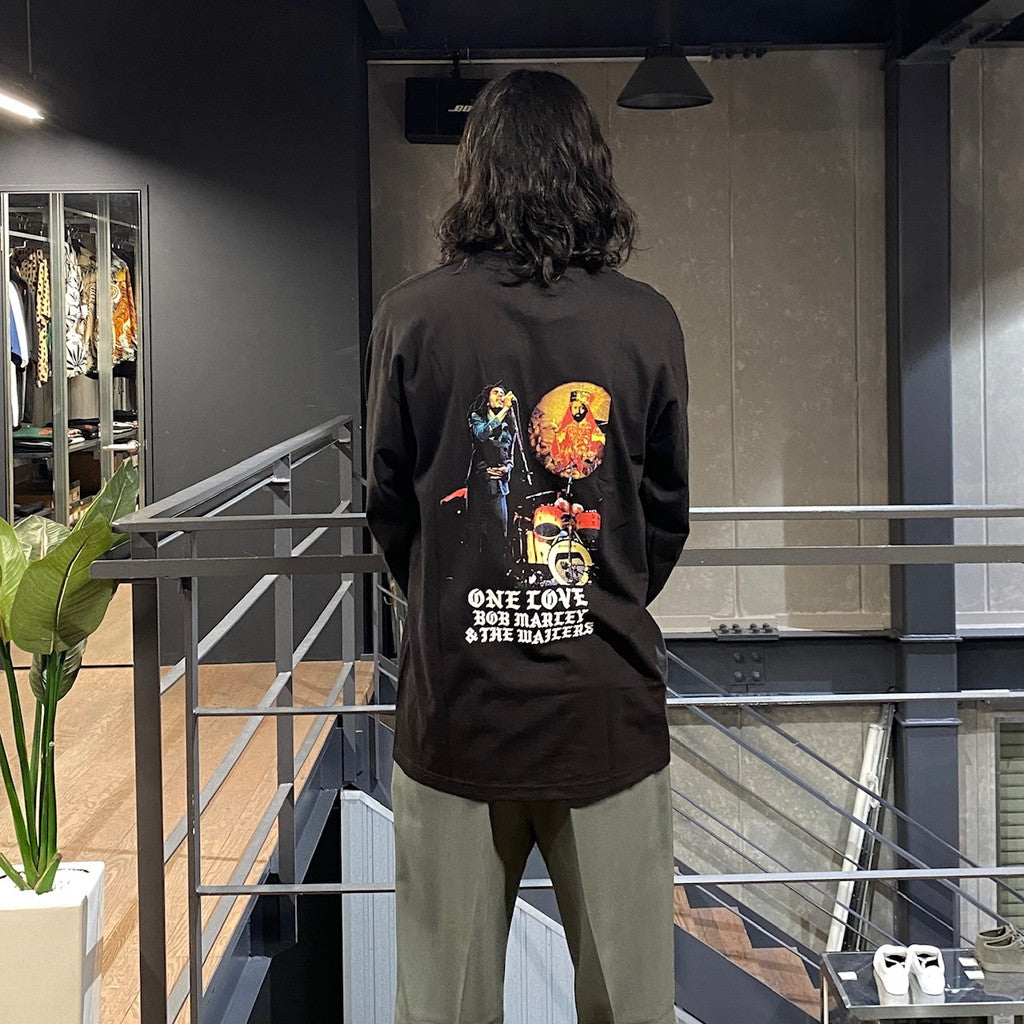 BOB MARLEY | CREW NECK LONG SLEEVE T-SHIRT ( TYPE-1 ) #BLACK [BOBMARLEY-WM-LT03]