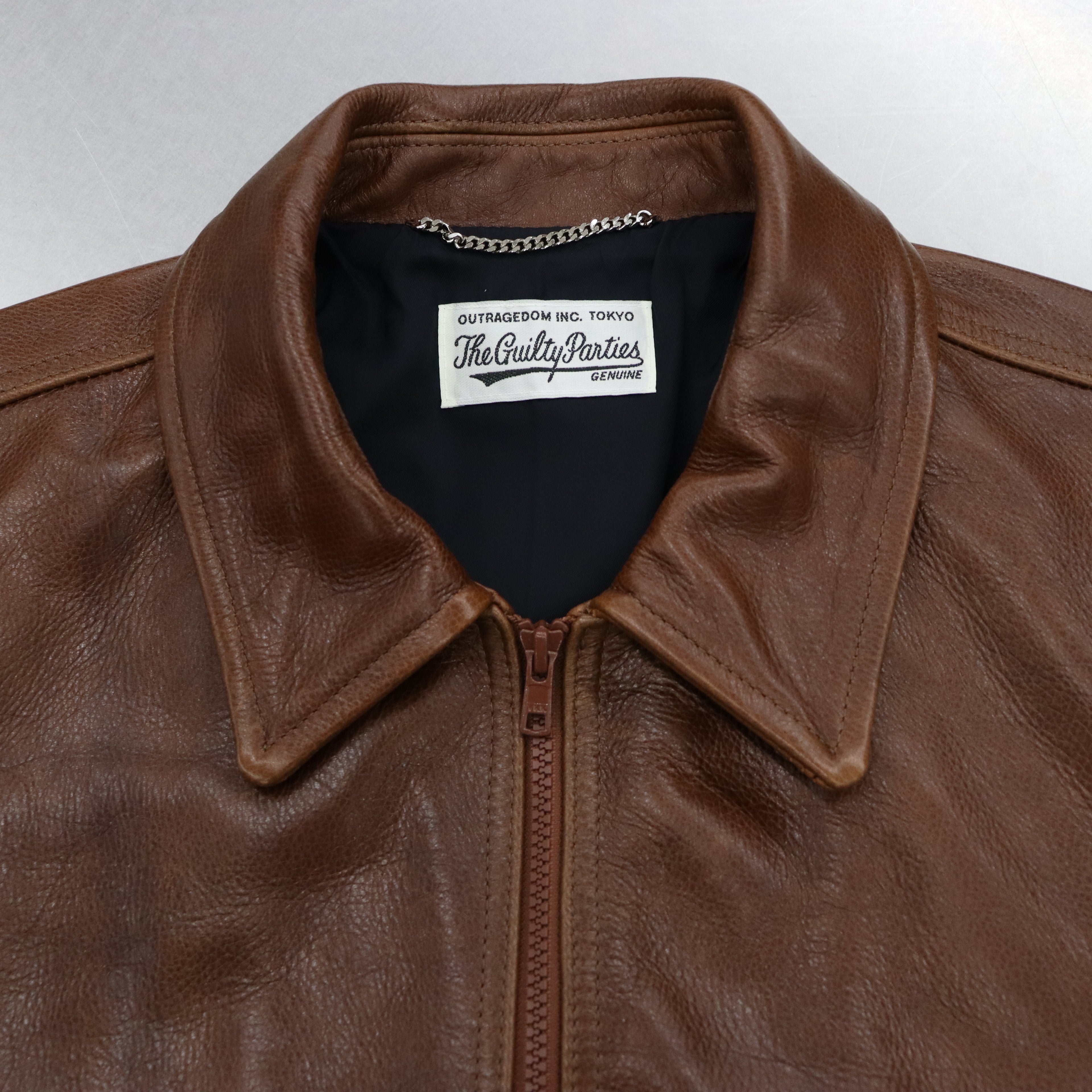 LEATHER JACKET #BROWN [23FW-WMO-BL01]