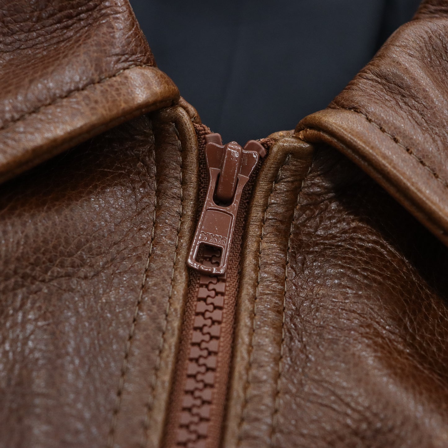 LEATHER JACKET #BROWN [23FW-WMO-BL01]