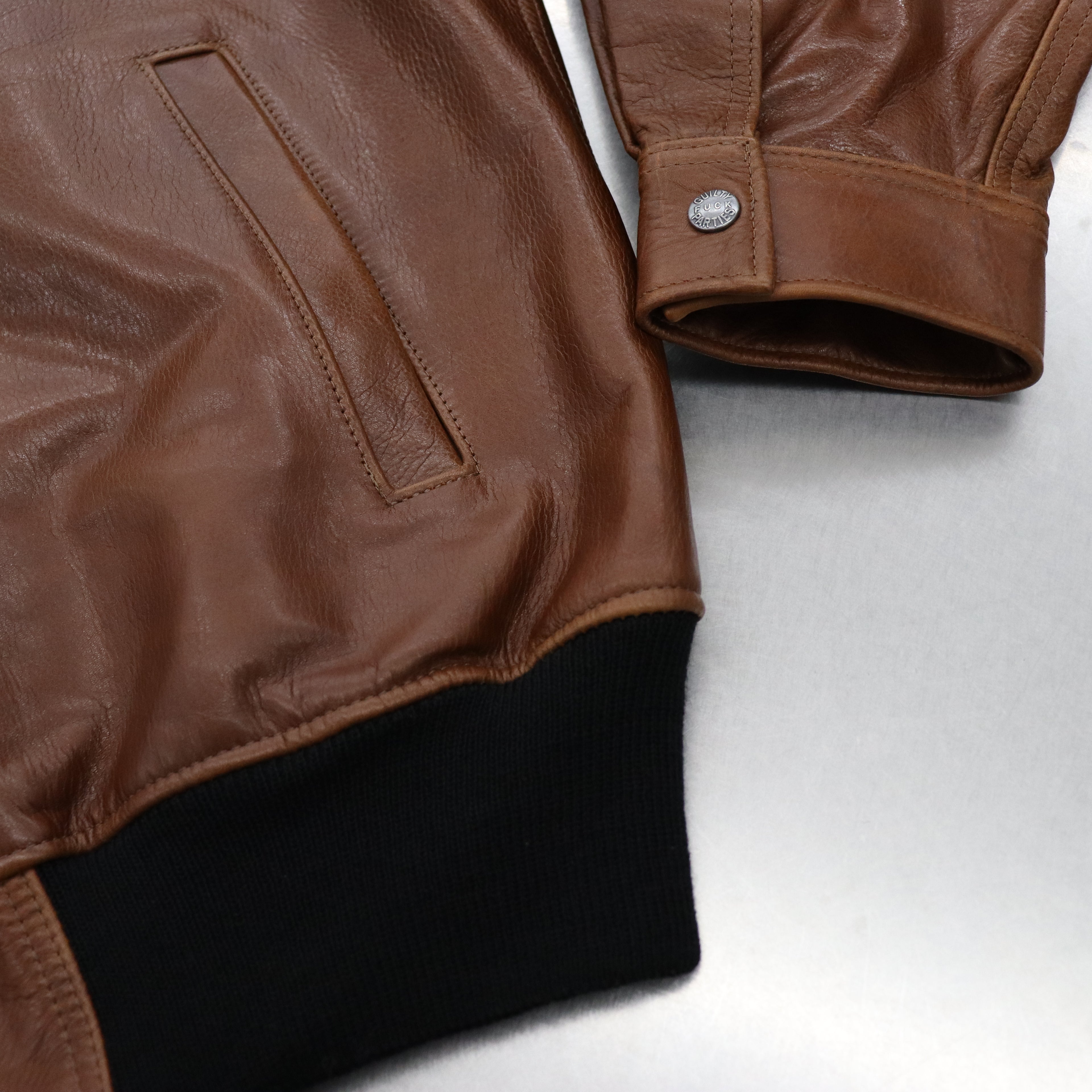 LEATHER JACKET #BROWN [23FW-WMO-BL01]