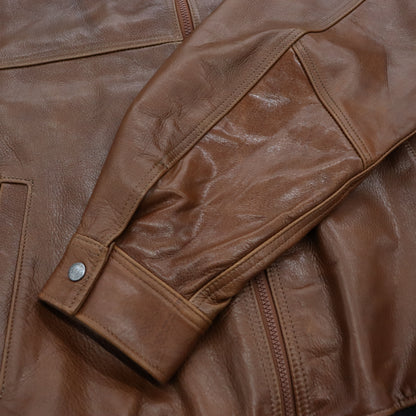 LEATHER JACKET #BROWN [23FW-WMO-BL01]