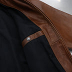 LEATHER JACKET #BROWN [23FW-WMO-BL01]