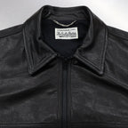 LEATHER JACKET #BLACK [23FW-WMO-BL01]