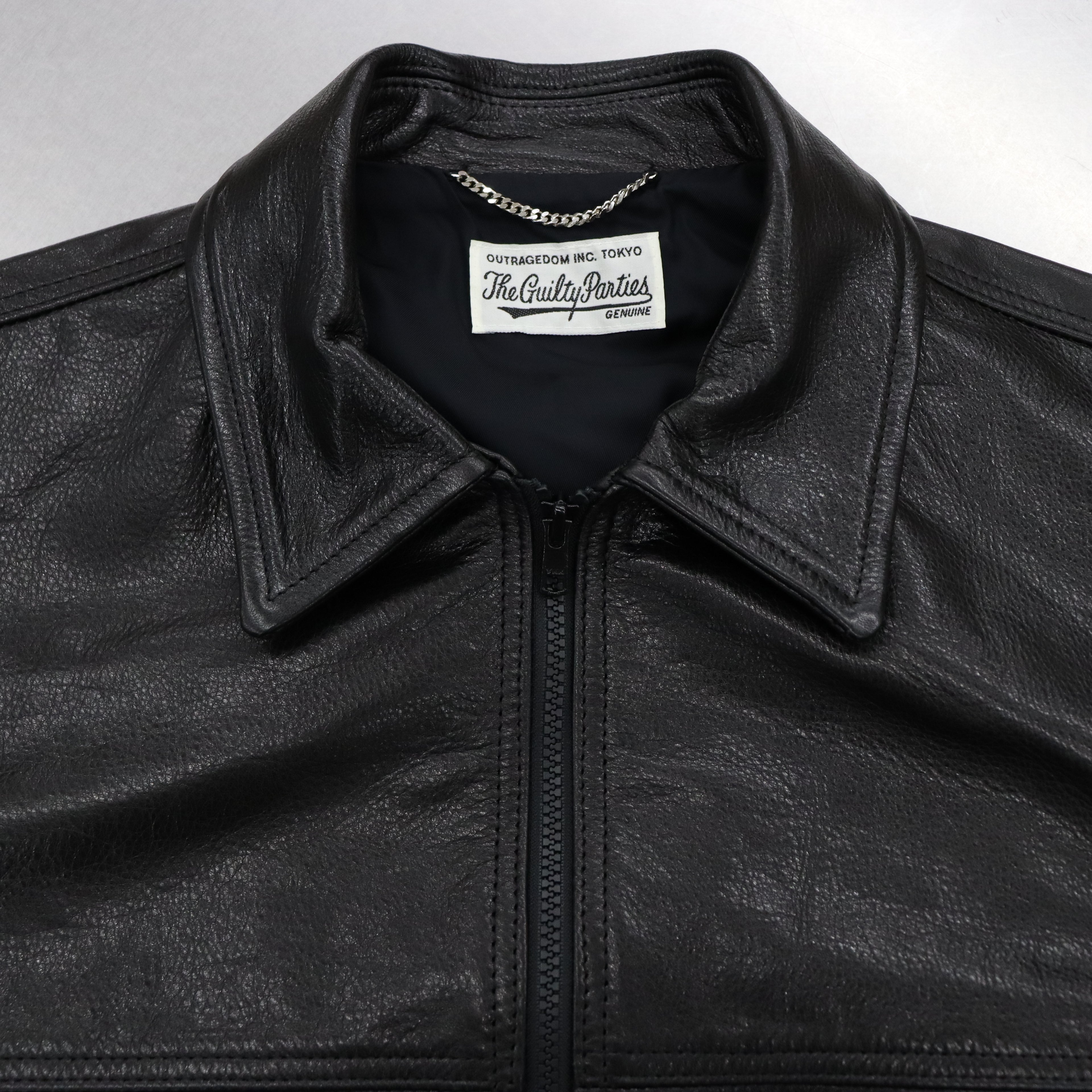 LEATHER JACKET #BLACK [23FW-WMO-BL01]