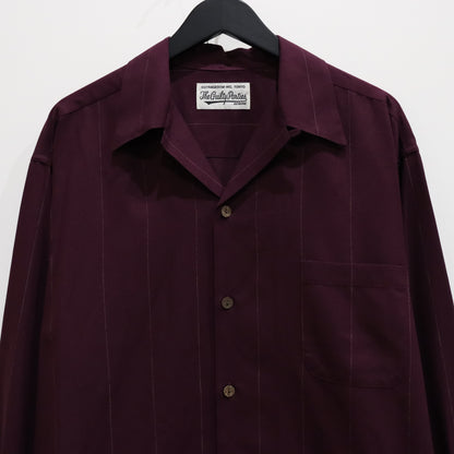 KASURI OPEN COLLAR SHIRT L/S #BURGUNDY [23FW-WMS-OC07]