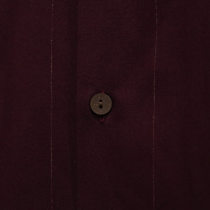 KASURI OPEN COLLAR SHIRT L/S #BURGUNDY [23FW-WMS-OC07]