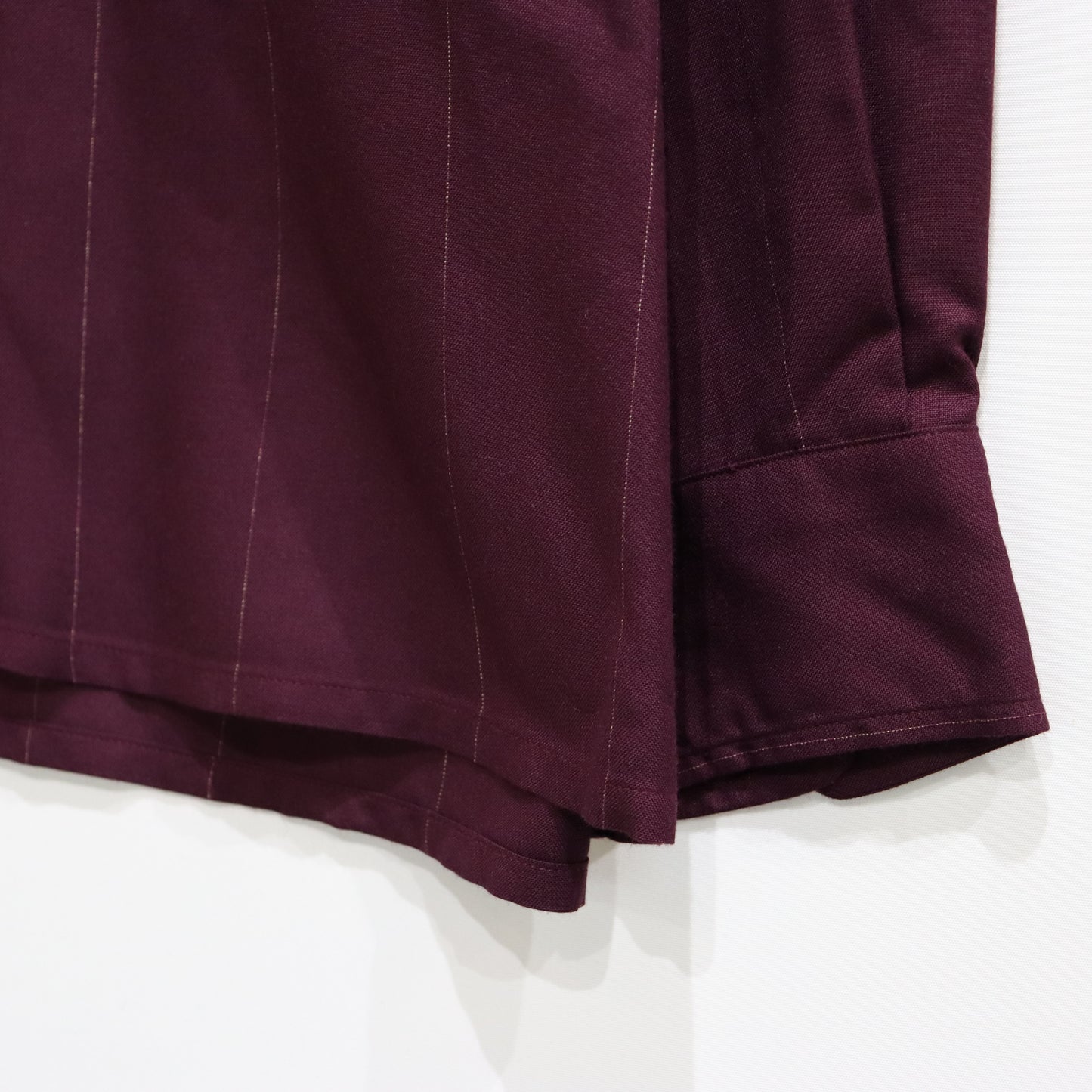 KASURI OPEN COLLAR SHIRT L/S #BURGUNDY [23FW-WMS-OC07]