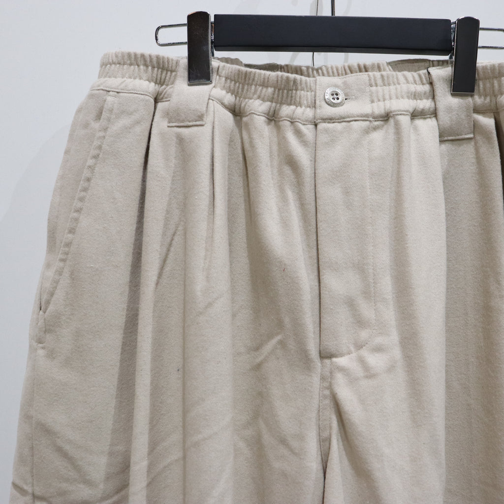 WOOL BAGGY SLACKS #IVORY [FW23-B09]