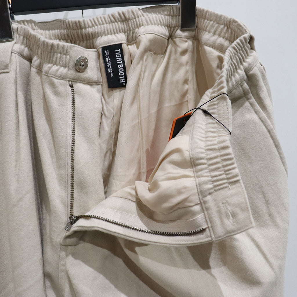 WOOL BAGGY SLACKS #IVORY [FW23-B09]