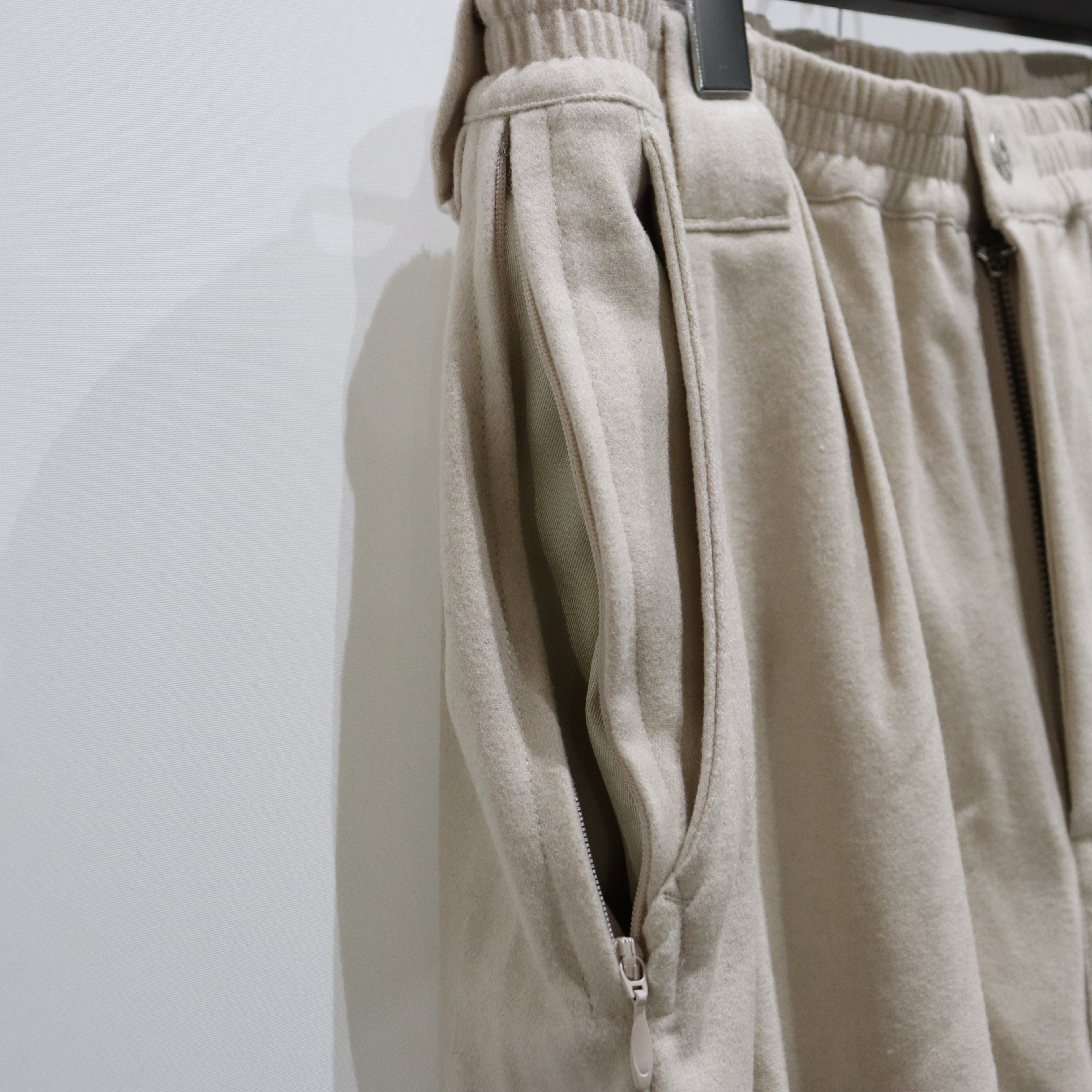 WOOL BAGGY SLACKS #IVORY [FW23-B09]
