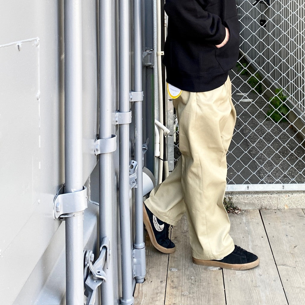 DICKIES | 百褶長褲#米色 [24SS-WMP-DC01]