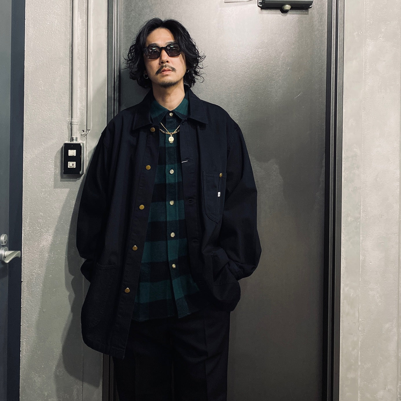 法蘭絨常規領襯衫 - 類型 1- #綠色 [24SSE-WMS-RC01]