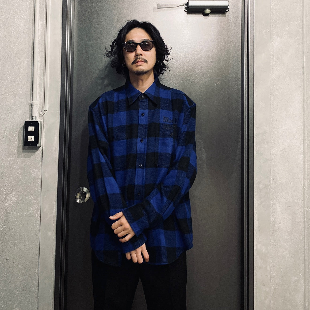 法蘭絨常規領襯衫 - 類型 2- #BLUE [24SSE-WMS-RC02]