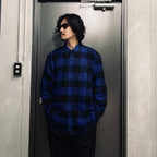 法蘭絨常規領襯衫 - 類型 2- #BLUE [24SSE-WMS-RC02]