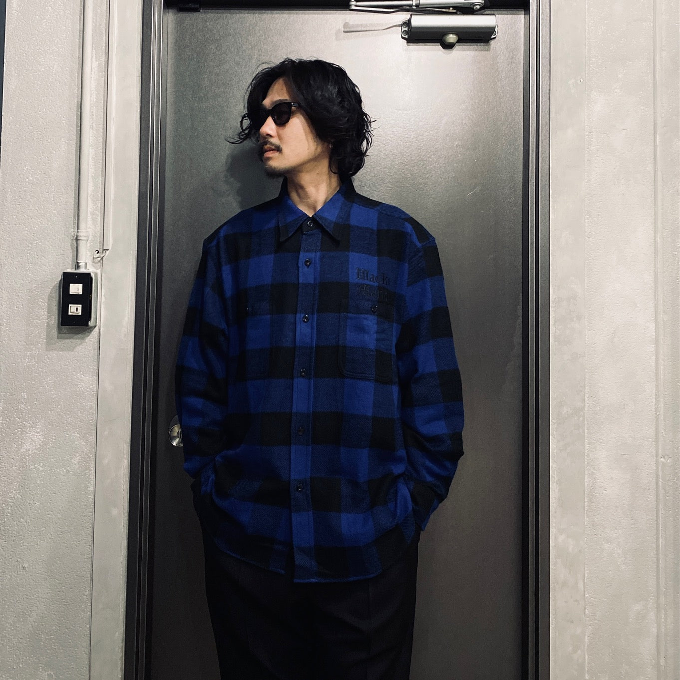 法蘭絨常規領襯衫 - 類型 2- #BLUE [24SSE-WMS-RC02]