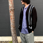 STRIPED CARDIGAN #BLACK [24SS-WMK-KN13]