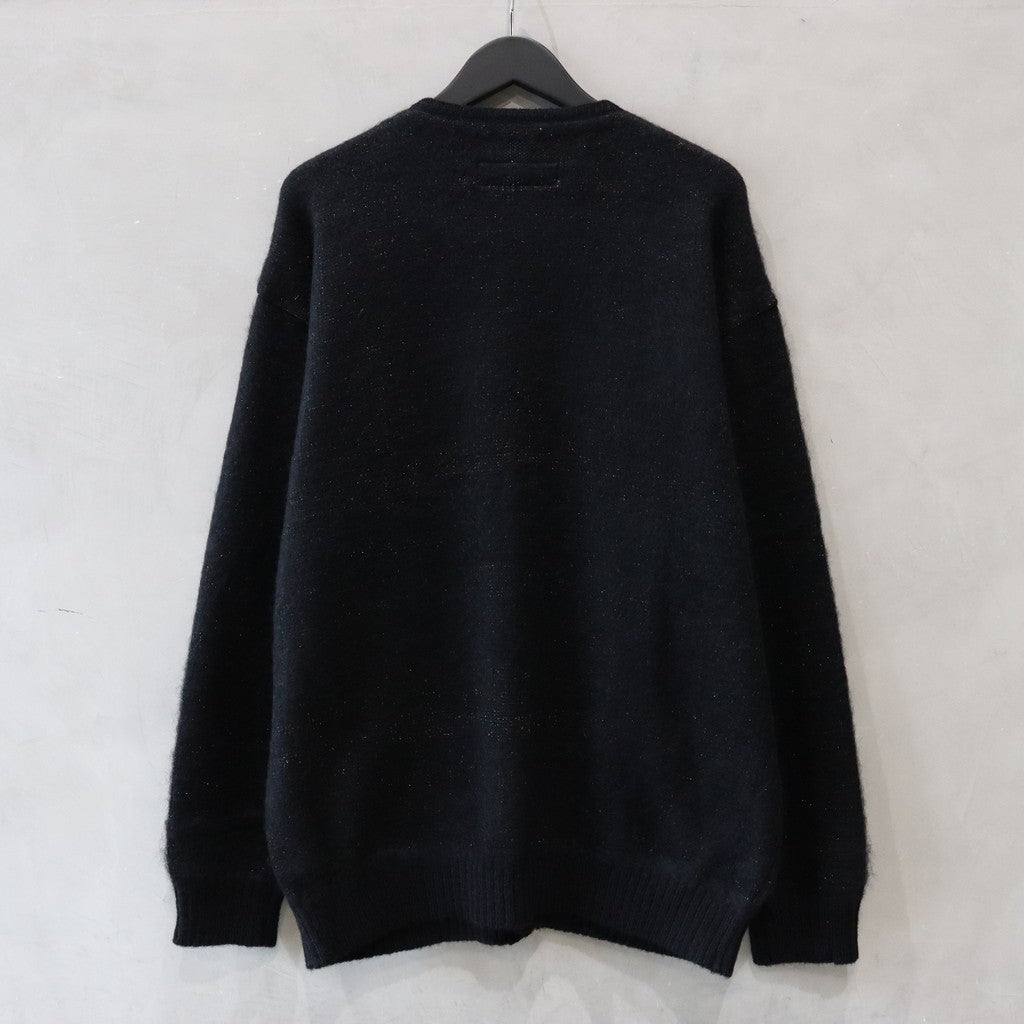 GLITTER MOHAIR CARDIGAN ( TYPE-1 ) #BLACK-RAINBOW [24FW-WMK-KN16]