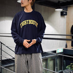 COLLEGE L/S T-SHIRT #Navy [SS25-T03]
