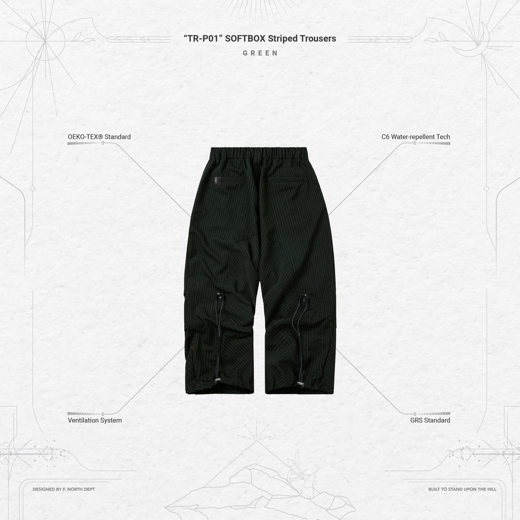 "TR-P01" SOFTBOX 條紋褲 #綠色 [GOOPI-24SS-AUG-02]