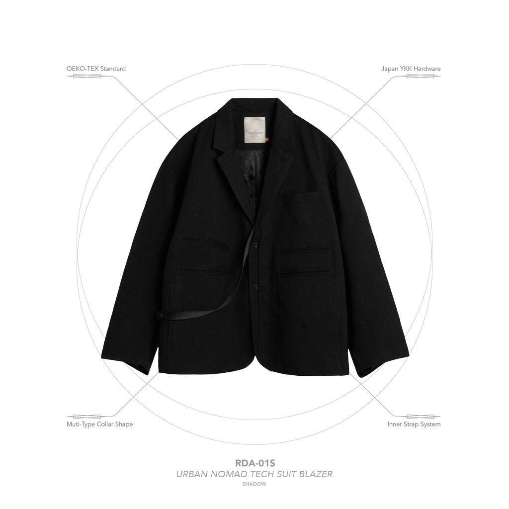 「RDA-01S」 - 都市遊牧科技西裝外套 #SHADOW [GOOPI-25SS-FEB-01]