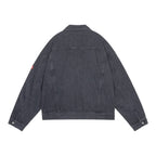 BLACK NEP DENIM TRUCKER JACKET #GREY [CES30JK18]