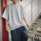 TECH SWEAT CREW S/S #TOP GRAY [BE-51025]