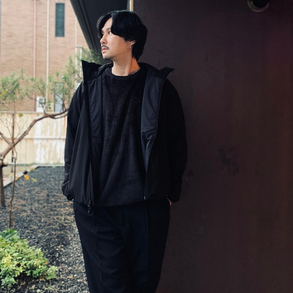 Strech Puff Hoodie #Black [SD26F-JK04]