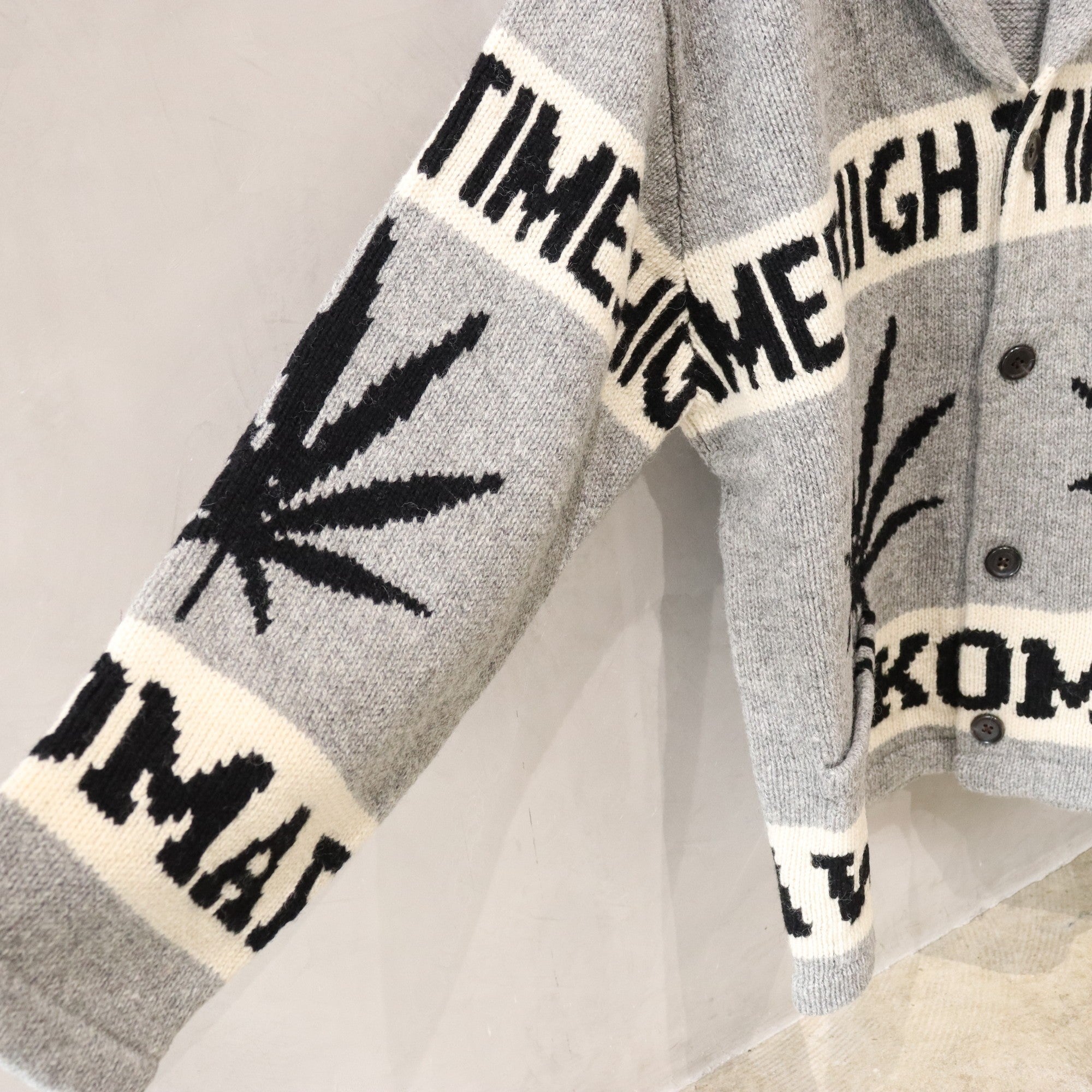 HIGHTIMES | COWICHAN SWEATER #GRAY [HIGHTIMES-WM-KN04]