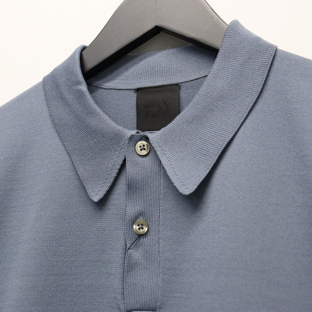 TECH KNIT POLO S/S #SMOKE BLUE [BE-43026]