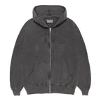 WASHED MIDDLE WEIGHT FULL ZIP HOODED SWEAT SHIRT #GRAY [26SS-WMC-SS04]