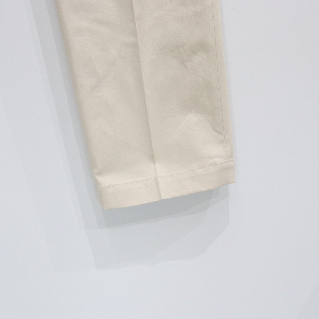 DOUBLE PLEATED CHINO TROUSERS #L-BEIGE [25SS-WMP-PT13]