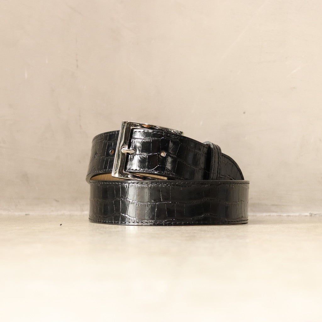 LEATHER BELT ( TYPE-1 ) #BLACK [WMGP-BL03]