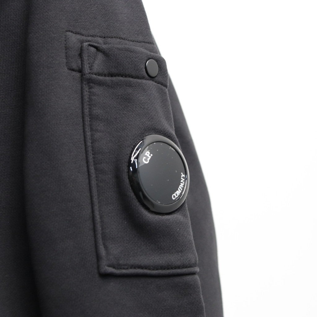 COTTON DIAGONAL FLEECE CREWNECK LENS SWEATSHIRT #BLACK 999 [20CMSS036A-110044G]