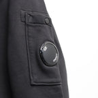 COTTON DIAGONAL FLEECE CREWNECK LENS SWEATSHIRT #BLACK 999 [20CMSS036A-110044G]